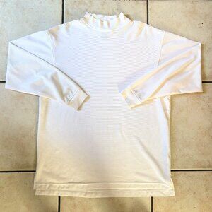 FootJoy Men’s XL White Long Sleeve Golf Mock Neck Shirt Performance Stretch